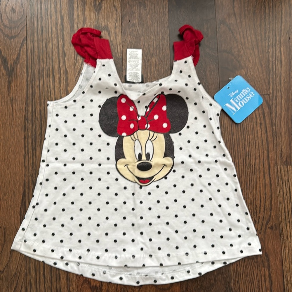 Disney Red Minnie Mouse Tank top size 4